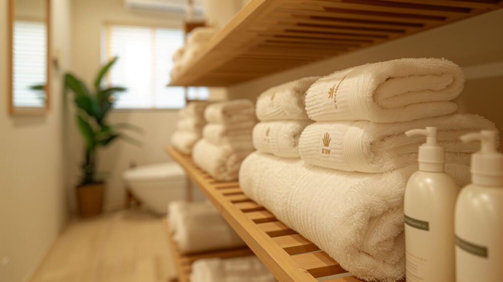 Fresh towels available.