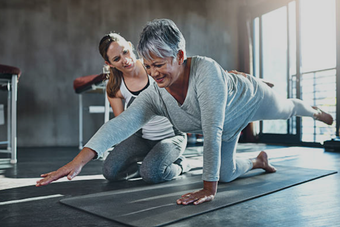 The trainers must be very careful about the older members’ well being, prevent falls and be aware of the body limitations at that age.